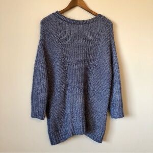 ✨$8 CLEAR-OUT✨ Lou & Grey Oversized Relaxed Knit Long Sleeve Sweater Top Blue